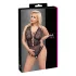 Cottelli Curves Plus Size - body trasparente fantasia - nero