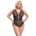 Cottelli Curves Plus Size - body trasparente fantasia - nero - 90D/XL