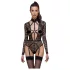 Cottelli - body trasparente con spalline - nero - M