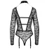 Cottelli - body trasparente con spalline - nero - M