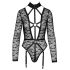 Cottelli - body trasparente con spalline (nero) - M