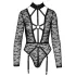 Cottelli - body trasparente con spalline - nero - M
