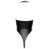 Cottelli Party - body lucido con collo all'americana (nero) - M