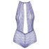 Kissable - body in pizzo con collo allacciato - viola