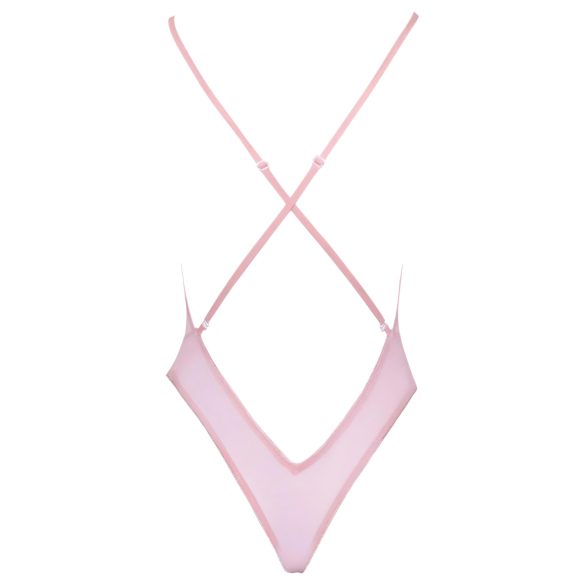 Kissable - body ricamato con rose - rosa