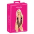 Kissable - body nero ricamato rosa