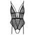 Cottelli - body aperto con reggicalze (nero) - XL