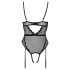 Cottelli - body aperto con reggicalze (nero) - XL