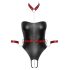 Cottelli Bondage - body lucido e manette (nero) - L