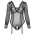 Cottelli Curves - body trasparente (nero)