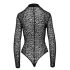 Noir - body a maniche lunghe con stampa leopardata (nero) - M