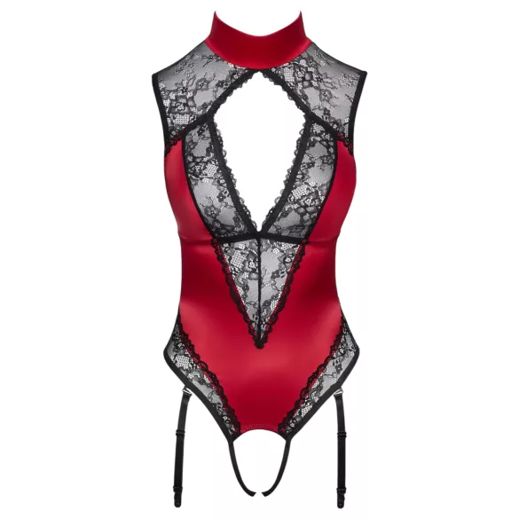 Cottelli - body con pizzo e collo halter - rosso - M
