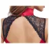Cottelli - body con pizzo e collo halter - rosso - L