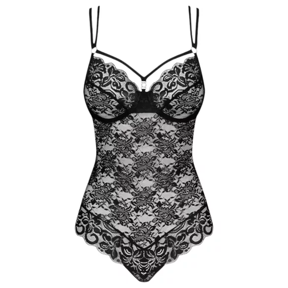 Obsessive - body in pizzo sexy - nero