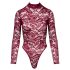 Cottelli - Body in pizzo trasparente (rosso) - M