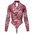 Cottelli - Body in pizzo trasparente (rosso) - M