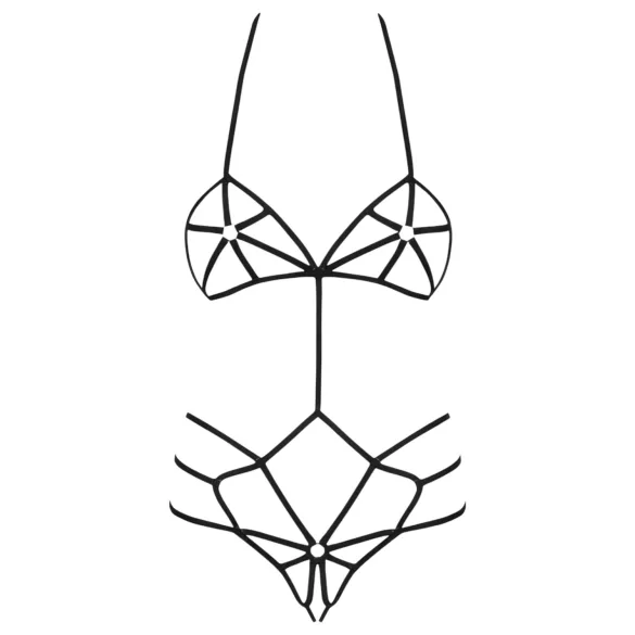 Obsessive - body con imbracatura decorativa - nero - S/M