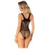 Obsessive B336 - body trasparente e aperto in rete (nero) - Taglia S-L