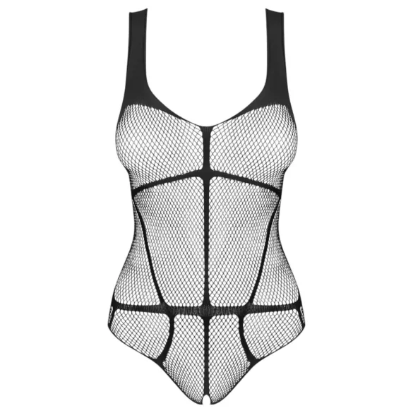 Obsessive B336 - body aperto trasparente in rete - nero - S-L