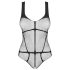 Obsessive B336 - body trasparente e aperto in rete (nero) - Taglia S-L