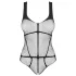 Obsessive B336 - body aperto trasparente in rete - nero - S-L