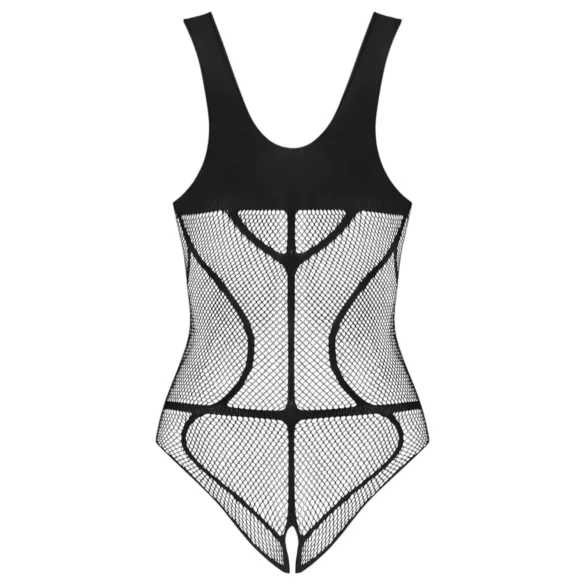 Obsessive B336 - body aperto trasparente in rete - nero - S-L