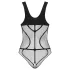 Obsessive B336 - body aperto trasparente in rete - nero - S-L