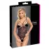Cottelli - body trasparente aperto in pizzo - nero - L