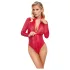 Cottelli - body donna effetto pelle serpente - rosso - M