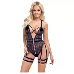 Cottelli - body aperto con spalline - nero - L