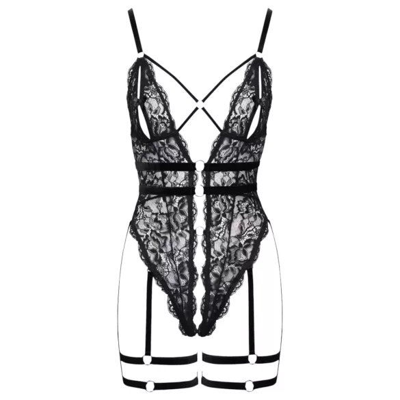 Cottelli - body aperto con spalline - nero - L