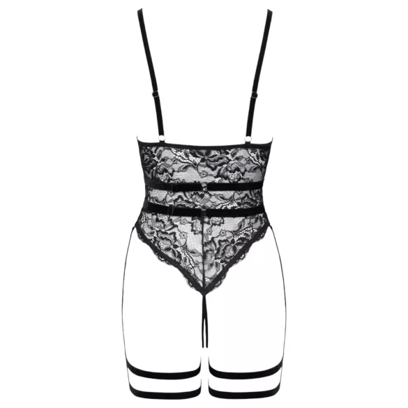 Cottelli - body aperto con spalline - nero - L