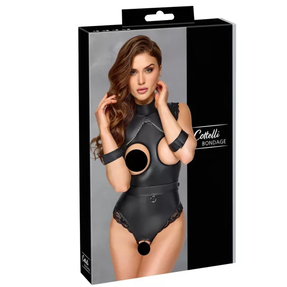 Cottelli Bondage - body aperto seno - nero