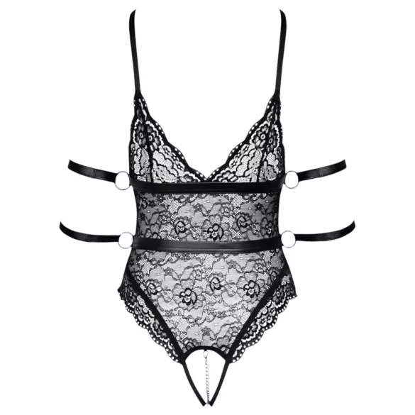 Cottelli Bondage - body aperto in pizzo - nero