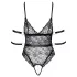 Cottelli Bondage - body aperto in pizzo - nero