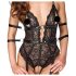 Cottelli Bondage - body in pizzo aperto (nero) - M