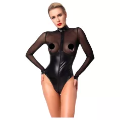Noir - body lucido con inserto trasparente - nero