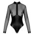 Noir - body lucido con inserto trasparente - nero
