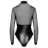 Noir - body lucido con inserto trasparente - nero
