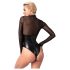 Noir - body lucido con inserto trasparente - nero - XL