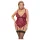 Cottelli Curves - body in pizzo con catena - rosso