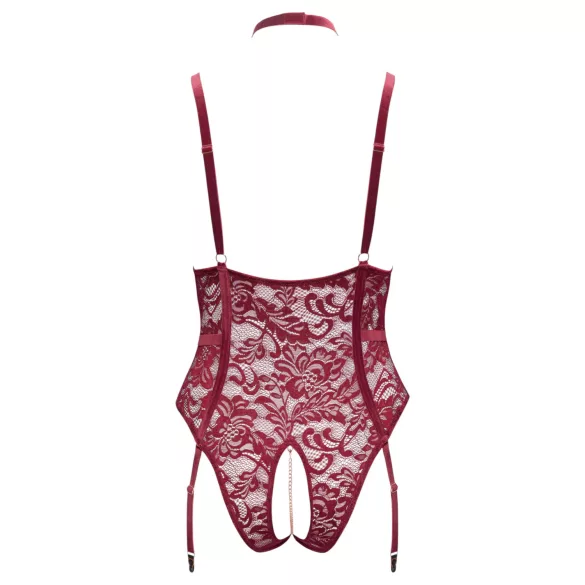 Cottelli Curves - body in pizzo con catena - rosso