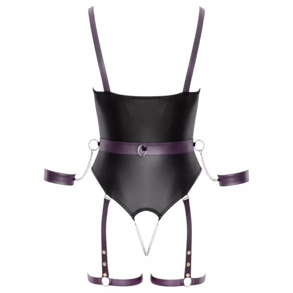 Cottelli - body bondage aperto con manette - nero - M