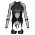 Cottelli Bondage - top trasparente con manette - nero