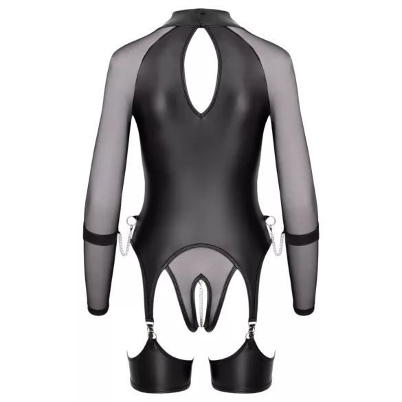 Cottelli Bondage - top trasparente con manette - nero - M