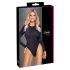 Cottelli - body nero scintillante con schiena aperta - L