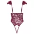 Cottelli - body in pizzo con perle - rosso - M