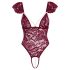 Cottelli - body in pizzo con perle - rosso - L