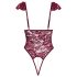 Cottelli - body in pizzo con perle - rosso - L