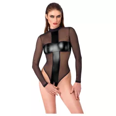 Noir - body trasparente a croce (nero) - M